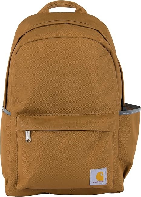 Carhartt 21L, Durable Water-Resistant Pack with Laptop Sleeve, Classic Backpack Brown, One Size