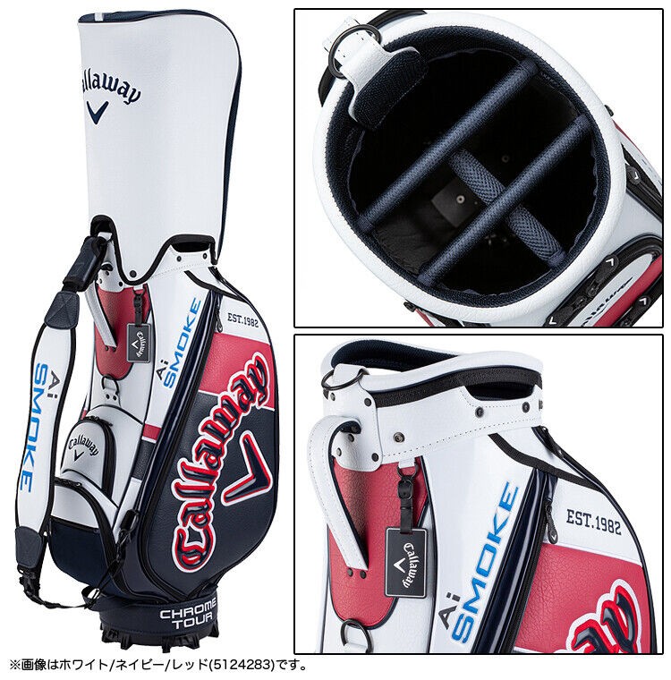 Callaway Golf Tour Cart Bag Ai SMOKE 9.5x47in 4.7kg BluerRedBlack 2024 Model