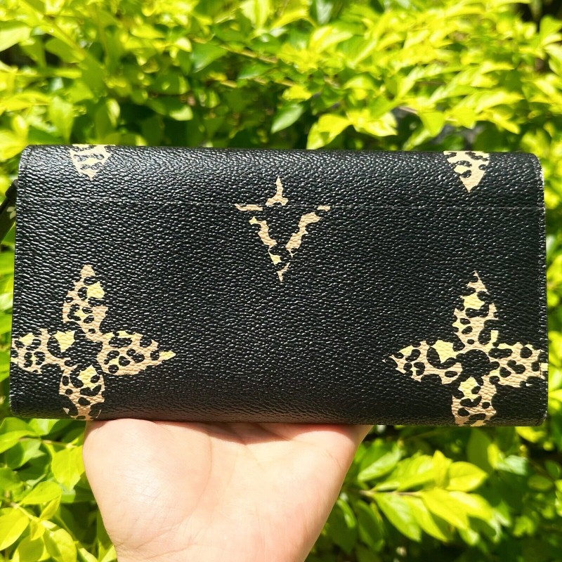 Louis Vuitton Sarah Portefeuille Jungle Wallet M67875 Leopard Black Multi LV