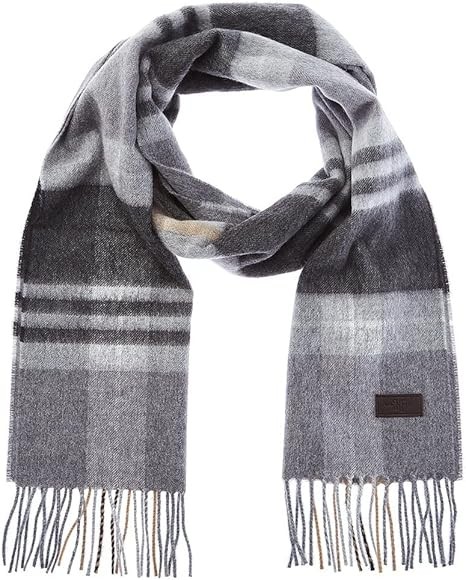 Hickey Freeman Patterned 100% Italian Cashmere Scarf for Men – Ultra-Soft Men’s Winter Scarves, 66-Inches x 12-Inches